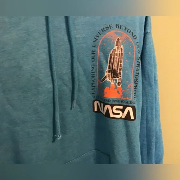 NASA Blue Men's Hoodie - Picture 2 of 4